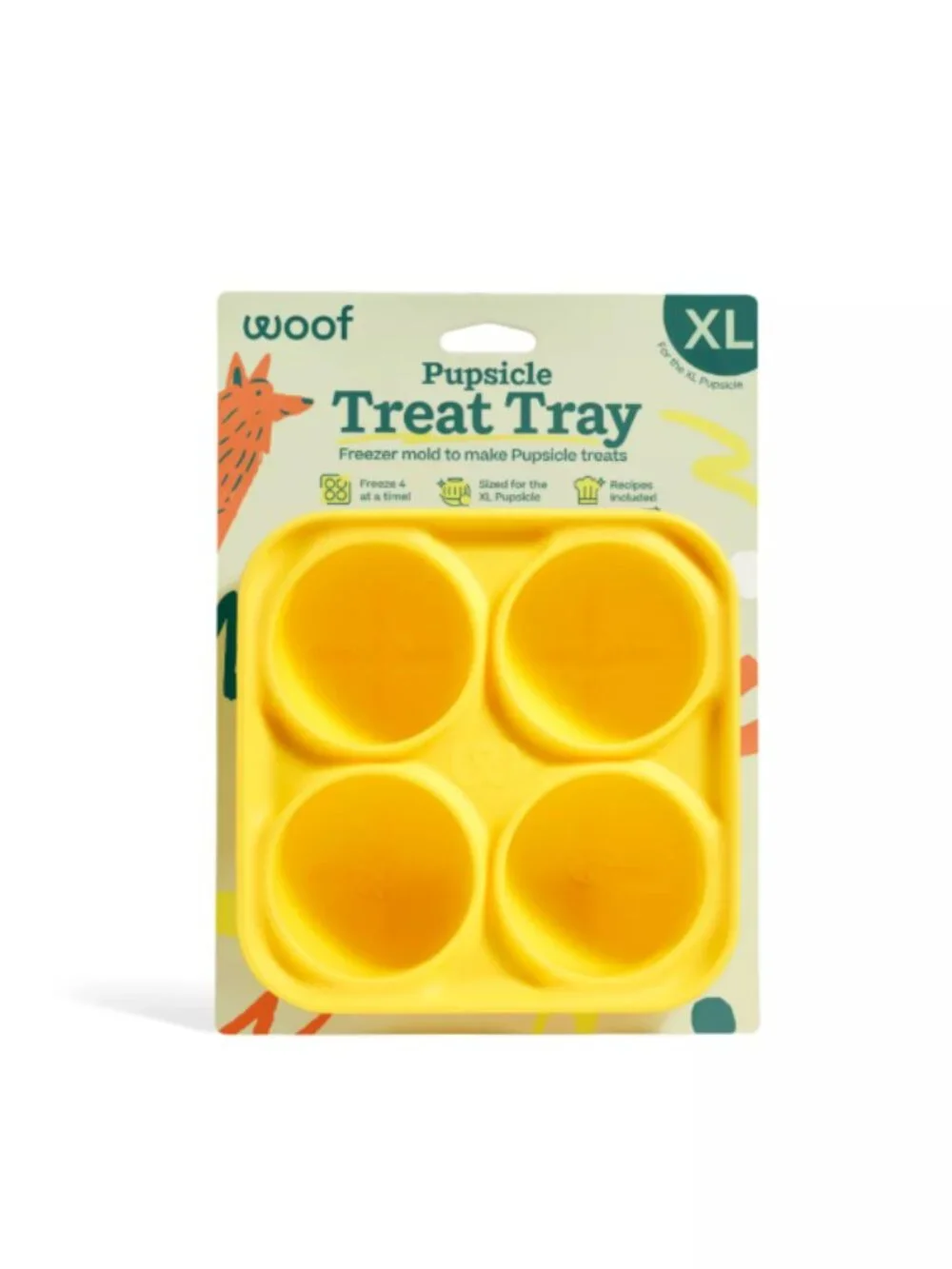 NWTWOOF Pupsicle Tray Silicone Freezer Mold for Four‎ Homemade Dog Treats